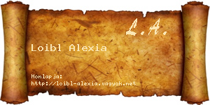 Loibl Alexia névjegykártya